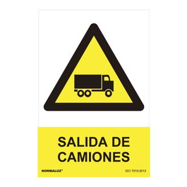 Normaluz Panneau de danger Salida de camiones 30x40cm