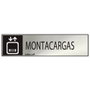 Normaluz Panneau informatif montacargas inox adhésif 5x20cm