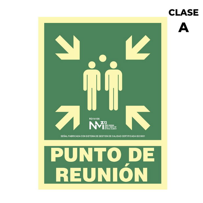 Panneau Normaluz Punto de reunión PVC 22,4 x 30 cm Panneau Normaluz Punto de reunión PVC 22,4 x 30 cm