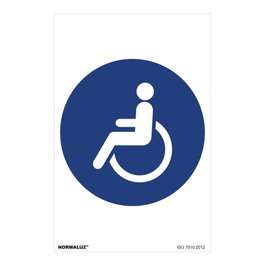 Normaluz Panneau d'obligation pour personnes handicapées 30x40 cm