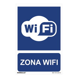 Normaluz Panneau zone Wi-Fi 30x40 cm en PVC