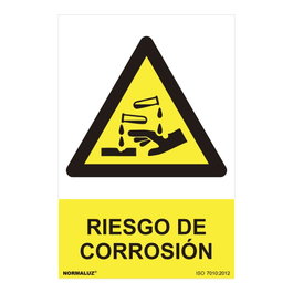 Normaluz Panneau de danger risque de corrosion 30x40cm