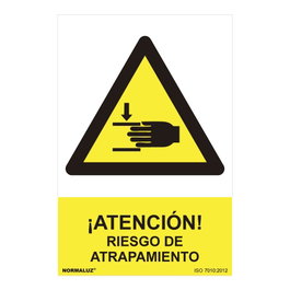 Normaluz Panneau de danger attention risque de pincement 30x40cm en PVC