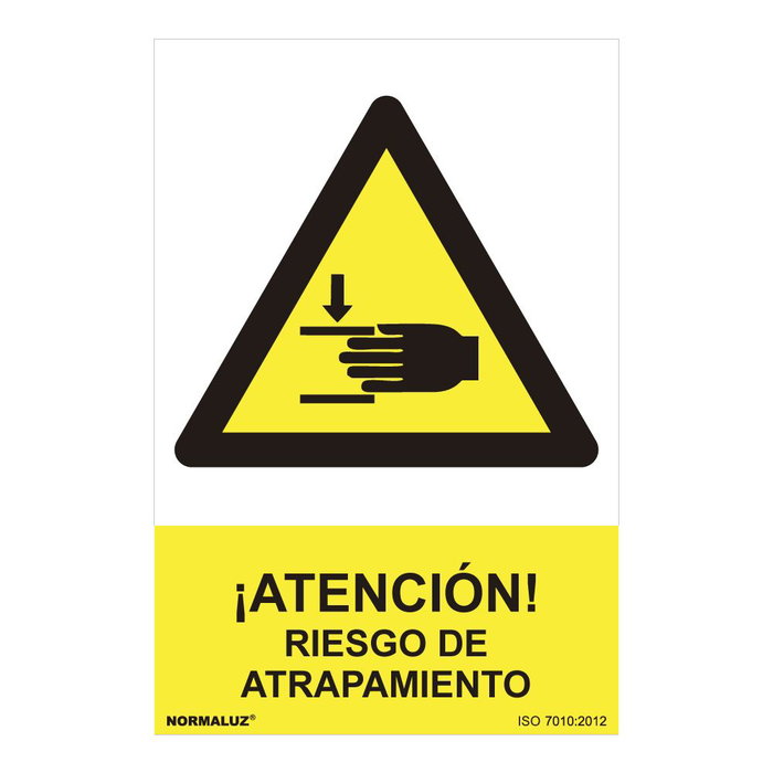 Normaluz Panneau de danger Atención riesgo de atrapamiento 30x40cm Normaluz Panneau de danger Atención riesgo de atrapamiento 30x40cm