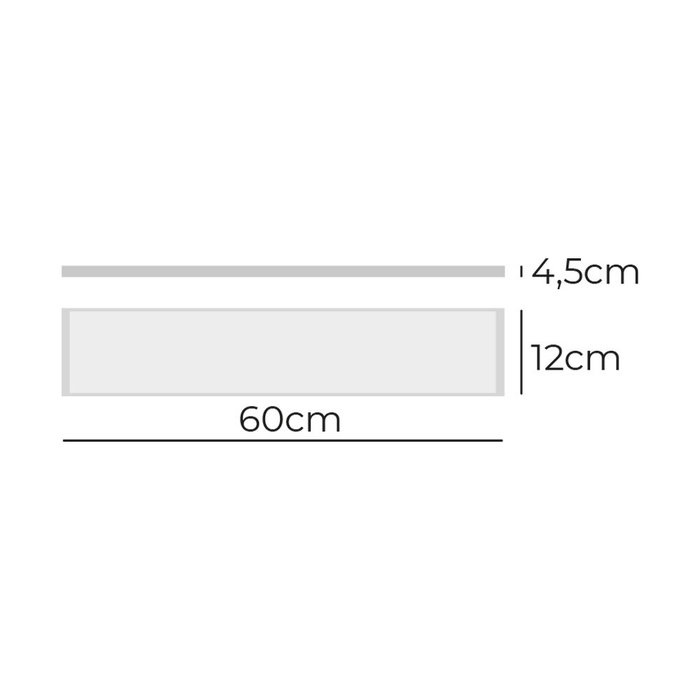 Edm Reglette LED 25W 6400K Lumière Froide 2500lm 60x4,5x12cm IP20 Classe E