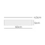 Edm Reglette LED 25W 6400K Lumière Froide 2500lm 60x4,5x12cm IP20 Classe E