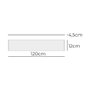 Edm Réglette LED 48W 6400K Lumière Froide 4800lm 120x12x4.5cm Aluminium Classe E IP20