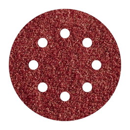Wolfcraft Feuilles de ponçage adhésives à corindon perforées, ø125 mm, grain 80, 5 pcs