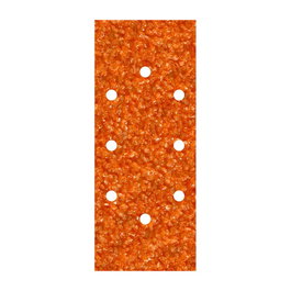 Wolfcraft Feuilles de ponçage en corindon perforées ovales, grain 40, 93 x 230 mm, 5 pièces