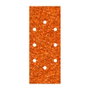 Wolfcraft Hojas de lijar de corindón perforadas oval, 93 x 230 mm, grano 40, 5 uds