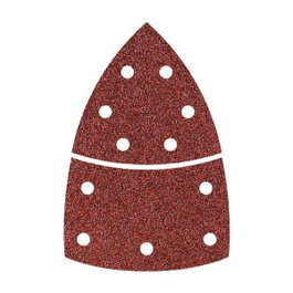 Wolfcraft Lot de 10 feuilles de ponçage triangulaires adhésives grain 80