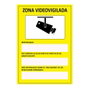 Normaluz Signalétique zone sous vidéosurveillance catalan PVC 21x30cm