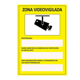 Normaluz Panneau adhésif zona videovigilada 15x20cm