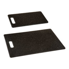 5Five Planches à découper en polypropylène noires lot de 2 25x15x0.8cm / 36.4x27.5x0.8cm