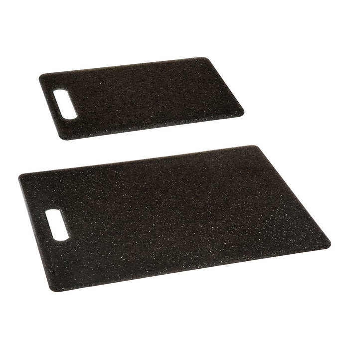 5Five Planches à découper en polypropylène noires lot de 2 25x15x0.8cm / 36.4x27.5x0.8cm 5Five Planches à découper en polypropylène noires lot de 2 25x15x0.8cm / 36.4x27.5x0.8cm