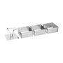 5Five Lot de 3 moules à dresser inoxydables, modèles ronds et carrés, 8 x 4 cm