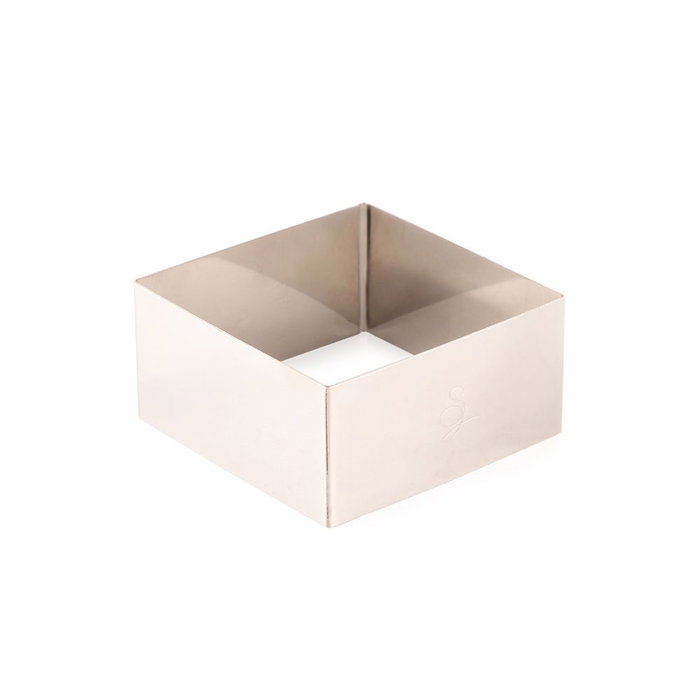 5Five Lot de 3 moules à dresser inoxydables, modèles ronds et carrés, 8 x 4 cm