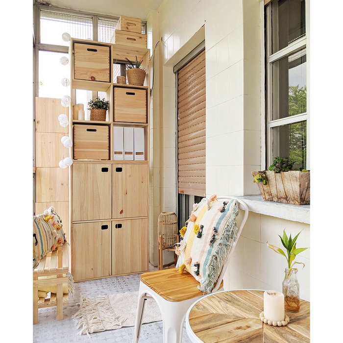 Meuble Astigarraga Dinamic4 4 portes Naturel Bois Pin 105,4 x70,8 x 33 cm