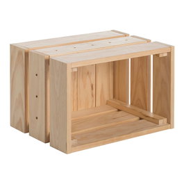 Astigarraga Boîte de rangement en pin massif sans vernis 46 x 31 x 24,5 cm