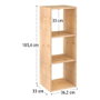 Astigarraga Estanterie modulaire 3 cubes Dinamic en pin massif bois clair 107 x 36,2 x 34 cm