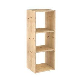 Astigarraga Estanterie modulaire 3 cubes Dinamic en pin massif bois clair 107 x 36,2 x 34 cm