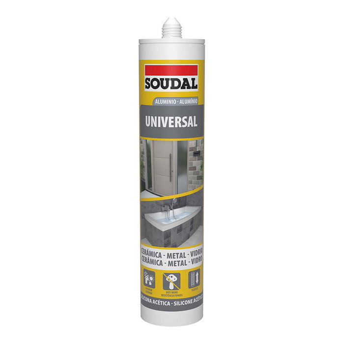 Silicone Soudal 115924 Universel Argenté 280 ml Silicone Soudal 115924 Universel Argenté 280 ml
