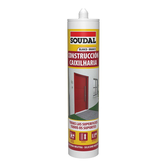 Silicone Soudal 115786 Construction Blanc 290 ml Silicone Soudal 115786 Construction Blanc 290 ml