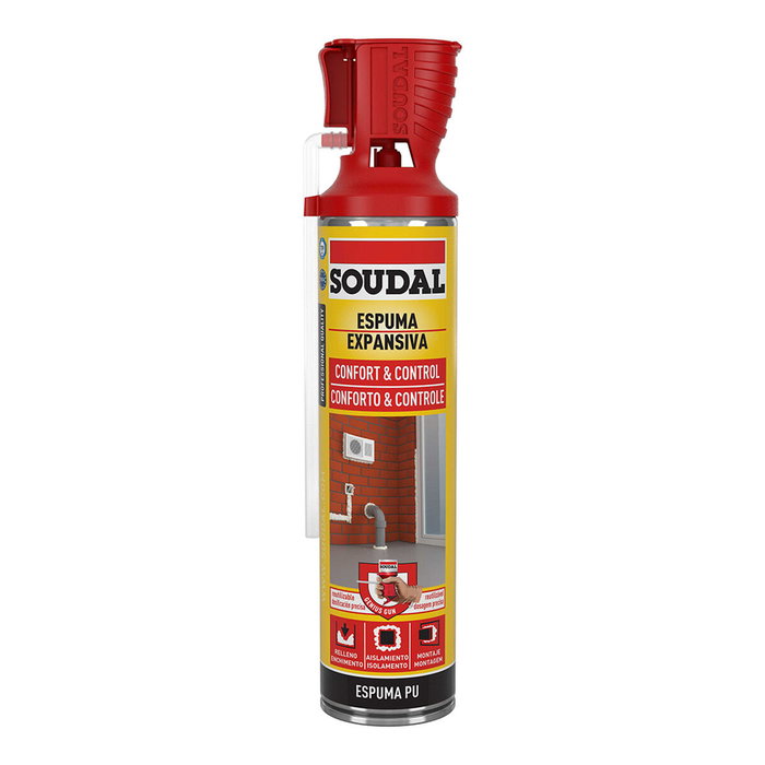 Mousse Soudal Confort & Control 123921 Polyuréthane 600 ml Mousse Soudal Confort & Control 123921 Polyuréthane 600 ml