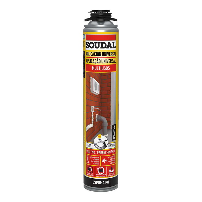 Mousse Soudal Classic 115798 Polyuréthane Revolver Beige 750 ml Mousse Soudal Classic 115798 Polyuréthane Revolver Beige 750 ml