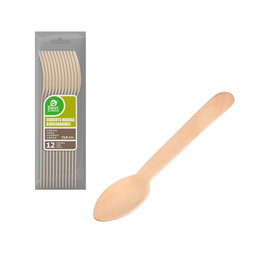 Best Products Cuillères dessert/café en bois, 13,8 cm (lot de 12) extra_attributes_Unidades: 12 uds