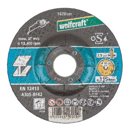 Wolfcraft Disque de coupe bombé pour métal Ø115 x 2,5 x 22,23 mm