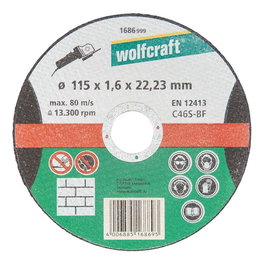 Wolfcraft Disque de coupe de précision pour pierre ø115 x 1,6 x 22,23 mm