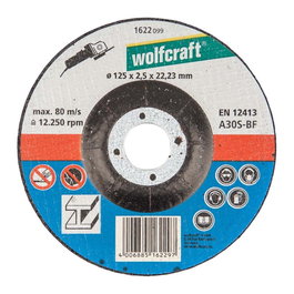 Wolfcraft Disque de coupe bombé pour métal Ø 125 x 2,5 x 22,23 mm