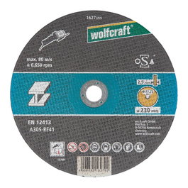 Wolfcraft Disque de coupe pour métal Ø230 x 2,5 x 22,23 mm pour meuleuses angulaires