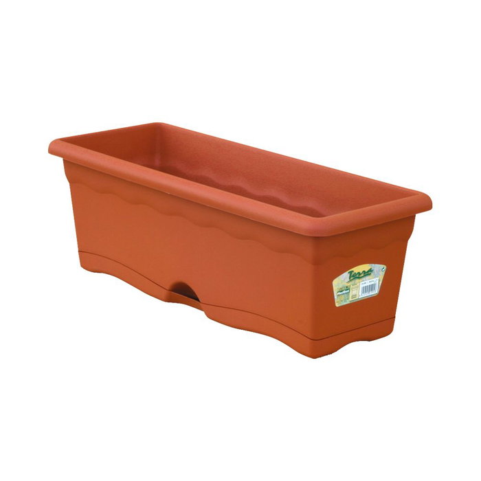 Jardinière avec support Plastiken Terre cuite polypropylène Plastique 60 x 20 cm Jardinière avec support Plastiken Terre cuite polypropylène Plastique 60 x 20 cm