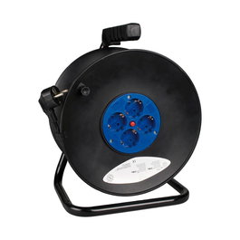 Solera Enrouleur de câble 50 m 3G1,5 mm² 4 prises bipolaires avec terre et thermique