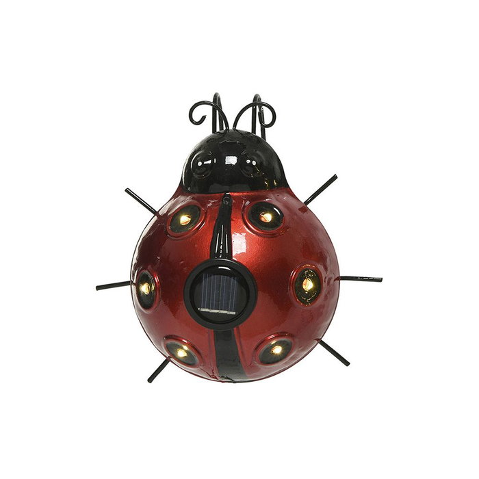 Lumineo Figure Solaire Métallique Coccinelle Modèles Variés 14,5 x 13 x 5 cm 6 LED 6h Autonomie