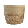 KSD Lot de 3 paniers en jute nature Ø20,5 x 16,5 cm