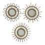 Decoris Miroir en osier forme soleil Ø40 x 2,5 cm modèles variés