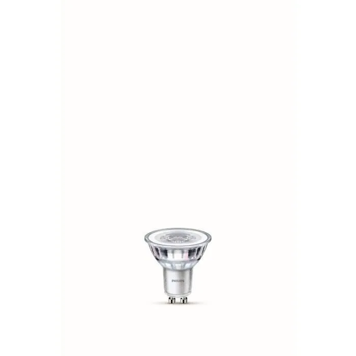 Philips Ampoule LED GU10, équivalent 50W, Blanc chaud, Non Dimmable, Classe énergétique F, Technologie LED, Culot GU10