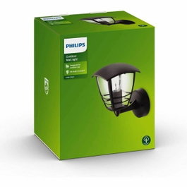 Philips Creek Applique murale extérieure noire orientée vers le haut E27