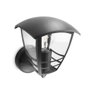 Philips Aplique extérieur Creek E27 60 W sans ampoule, lumière vers le haut, noir, IP44, aluminium