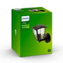 Philips Aplique extérieur Creek E27 60 W sans ampoule, lumière vers le haut, noir, IP44, aluminium