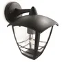 Philips Creek - Lanterne murale extérieure en aluminium noir - Applique d'éclairage avec diffuseur en polycarbonate - 24 x 17.5 x 20 cm