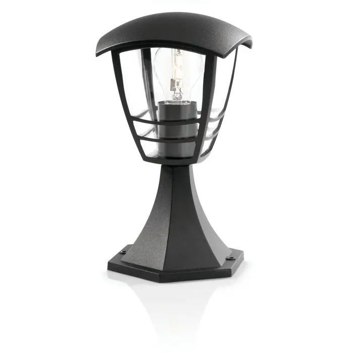 Philips Creek - Lampadaire extérieur noir - Aluminium - Haute qualité - Culot E27 - Certification IP44 - Pour jardin et terrasse