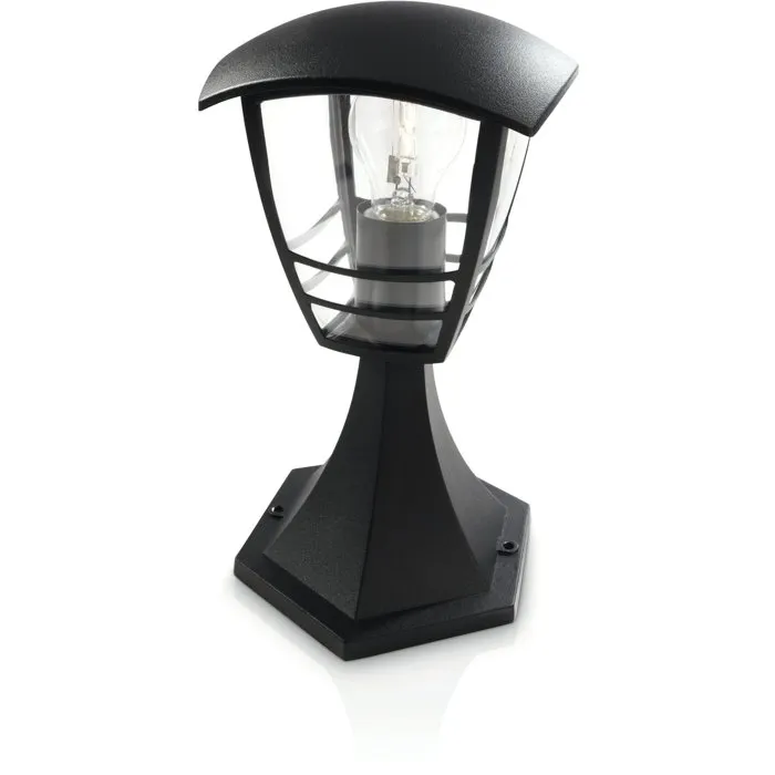 Philips Creek - Lampadaire extérieur noir - Aluminium - Haute qualité - Culot E27 - Certification IP44 - Pour jardin et terrasse