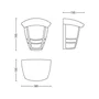 Philips Creek - Applique murale extérieure E27 Noir IP44 - Éclairage décoratif et résistant aux intempéries