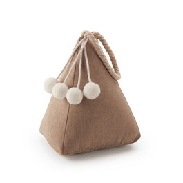 Inofix Tope de porte textile décoratif modèle saco beige 18 x 13 x 14 cm