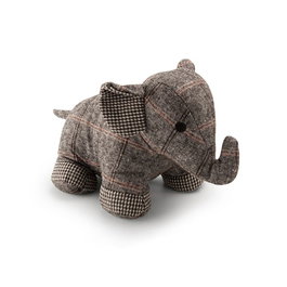 Inofix Butée de porte textile décorative modèle éléphant gris 18 x 32 x 15 cm