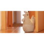 Inofix Tope de porte textile décoratif, modèle poule beige, 30 x 28 x 10 cm